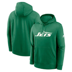 Nike New York Jets Rewind Club Logo Pullover Hoodie Kelly Green