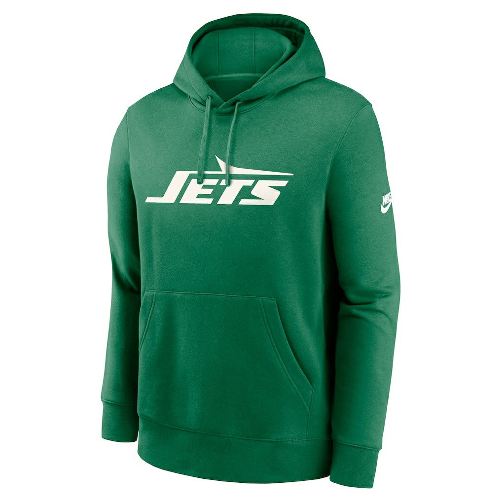 Nike New York Jets Rewind Club Logo Pullover Hoodie Kelly Green