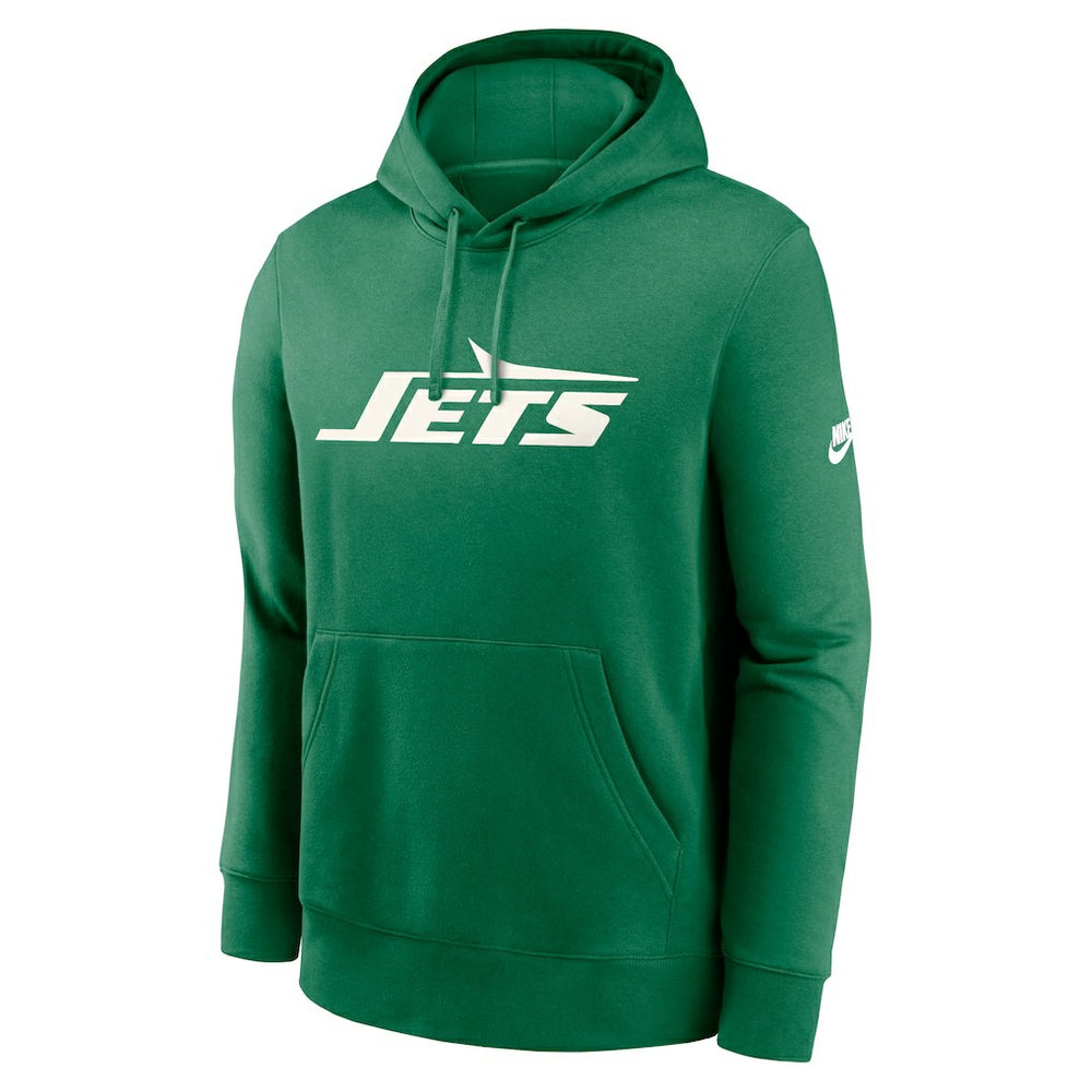 Nike New York Jets Rewind Club Logo Pullover Hoodie Kelly Green