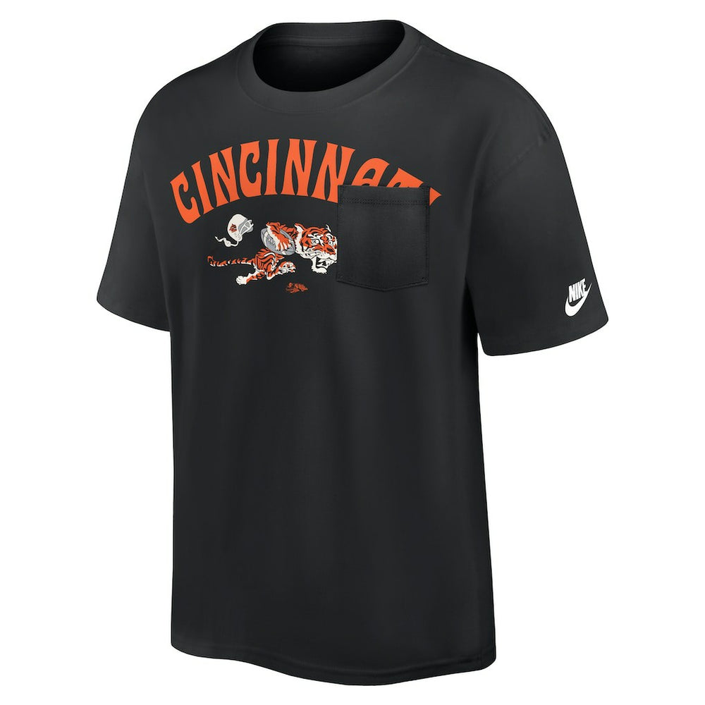 Nike Cincinnati Bengals Rewind Heavy Max90 Pocket T-Shirt Black