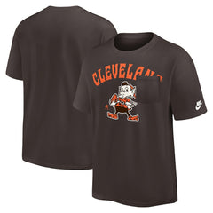 Nike Cleveland Browns Rewind Heavy Max90 Pocket T-Shirt Brown