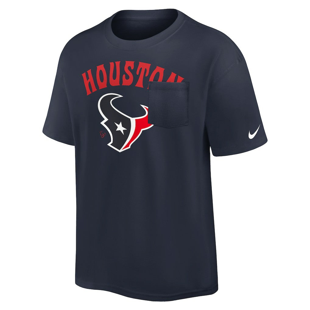 Nike Houston Texans Rewind Heavy Max90 Pocket T-Shirt Navy