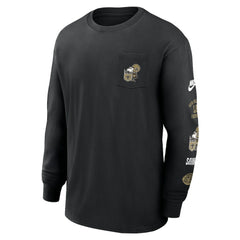 Nike New Orleans Saints Rewind Heavy Max90 Pocket Long Sleeve T-Shirt Black