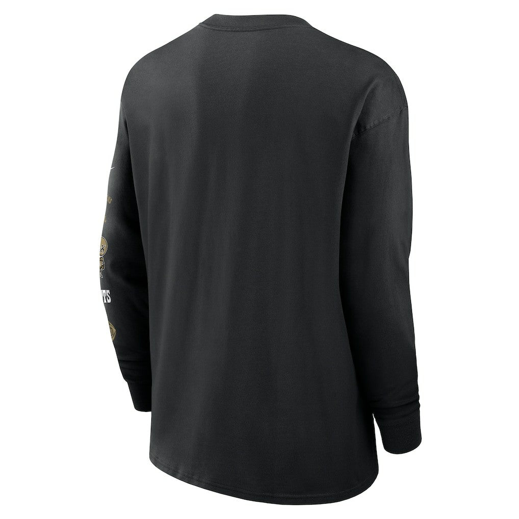 Nike New Orleans Saints Rewind Heavy Max90 Pocket Long Sleeve T-Shirt Black