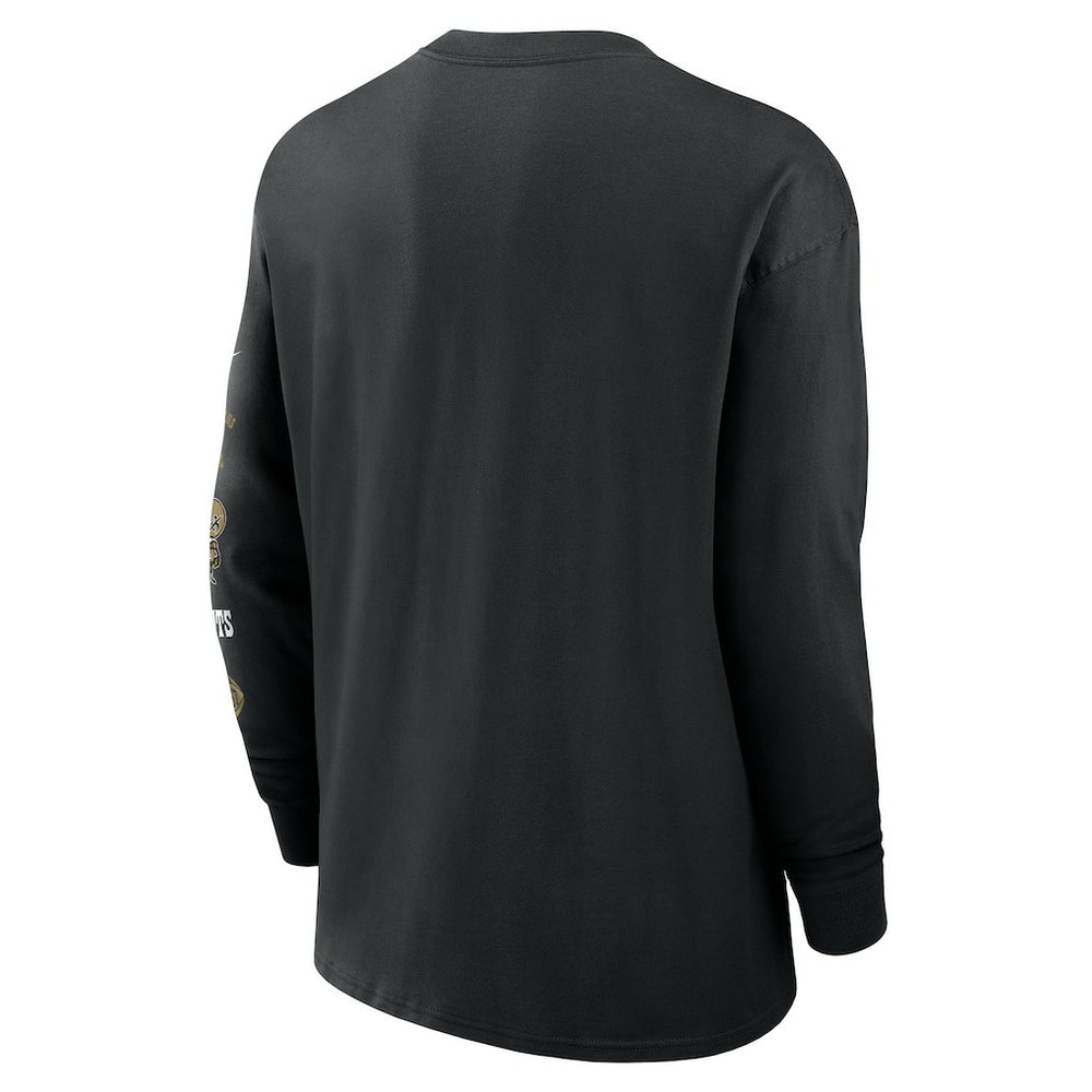 Nike New Orleans Saints Rewind Heavy Max90 Pocket Long Sleeve T-Shirt Black