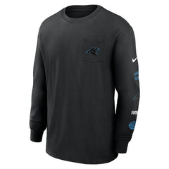 Nike Carolina Panthers Rewind Heavy Max90 Pocket Long Sleeve T-Shirt Black