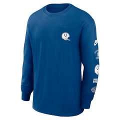 Nike Indianapolis Colts Rewind Heavy Max90 Pocket Long Sleeve T-Shirt Royal