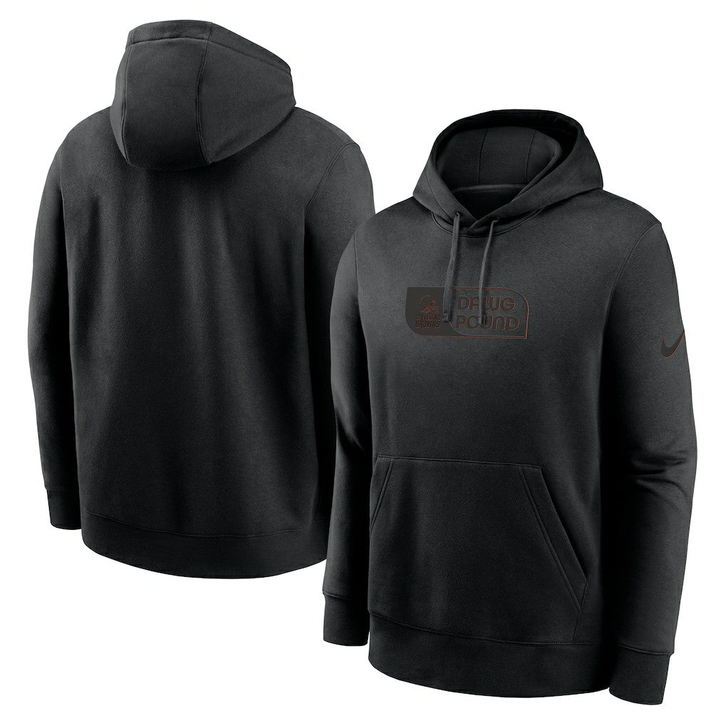 Nike Cleveland Browns Edge Pack French Terry Club Pullover Hoodie Black
