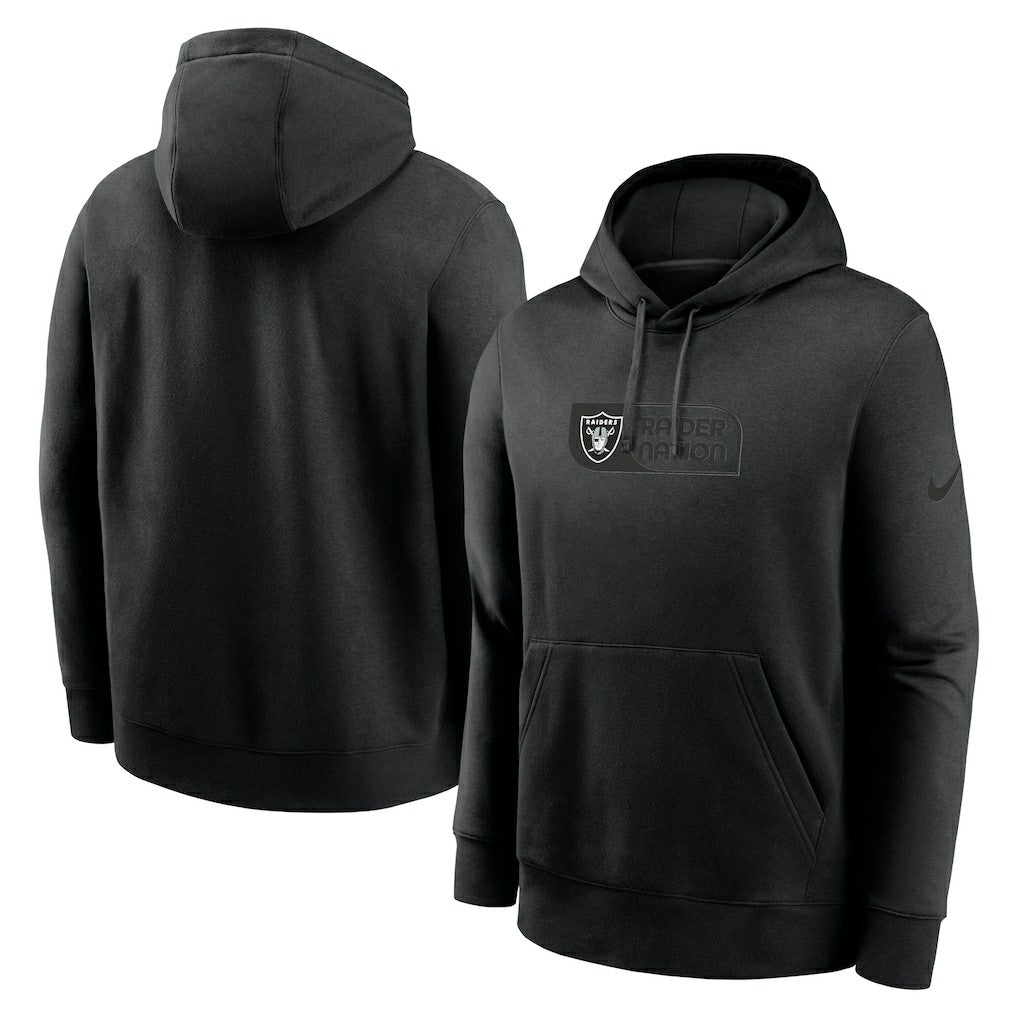 Nike Las Vegas Raiders Edge Pack French Terry Club Pullover Hoodie Black