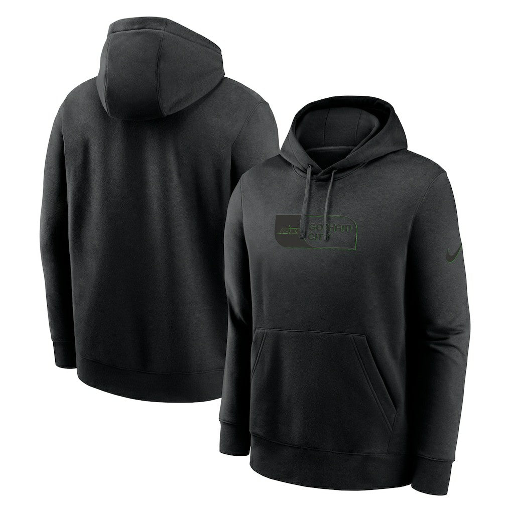 Nike New York Jets Edge Pack French Terry Club Pullover Hoodie Black