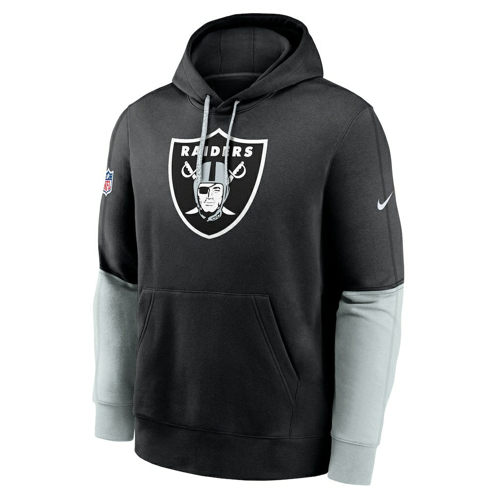 Nike Las Vegas Raiders 2024 Sideline Club Pullover Hoodie Black