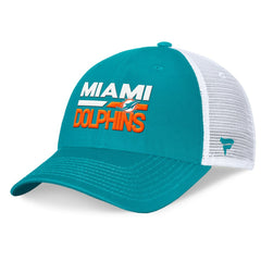 Fanatics Miami Dolphins Upper Trucker Adjustable Hat Aqua/White