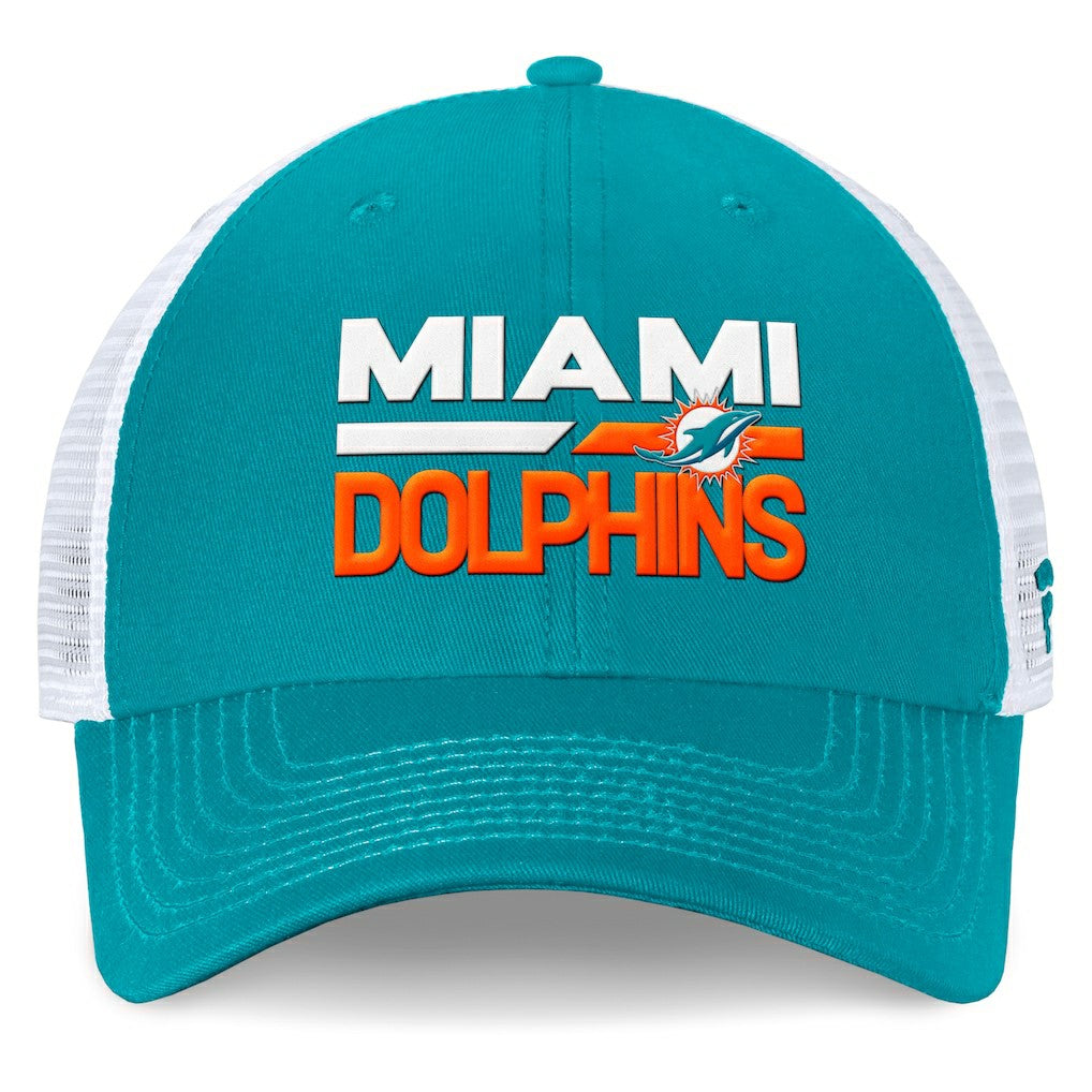 Fanatics Miami Dolphins Upper Trucker Adjustable Hat Aqua/White