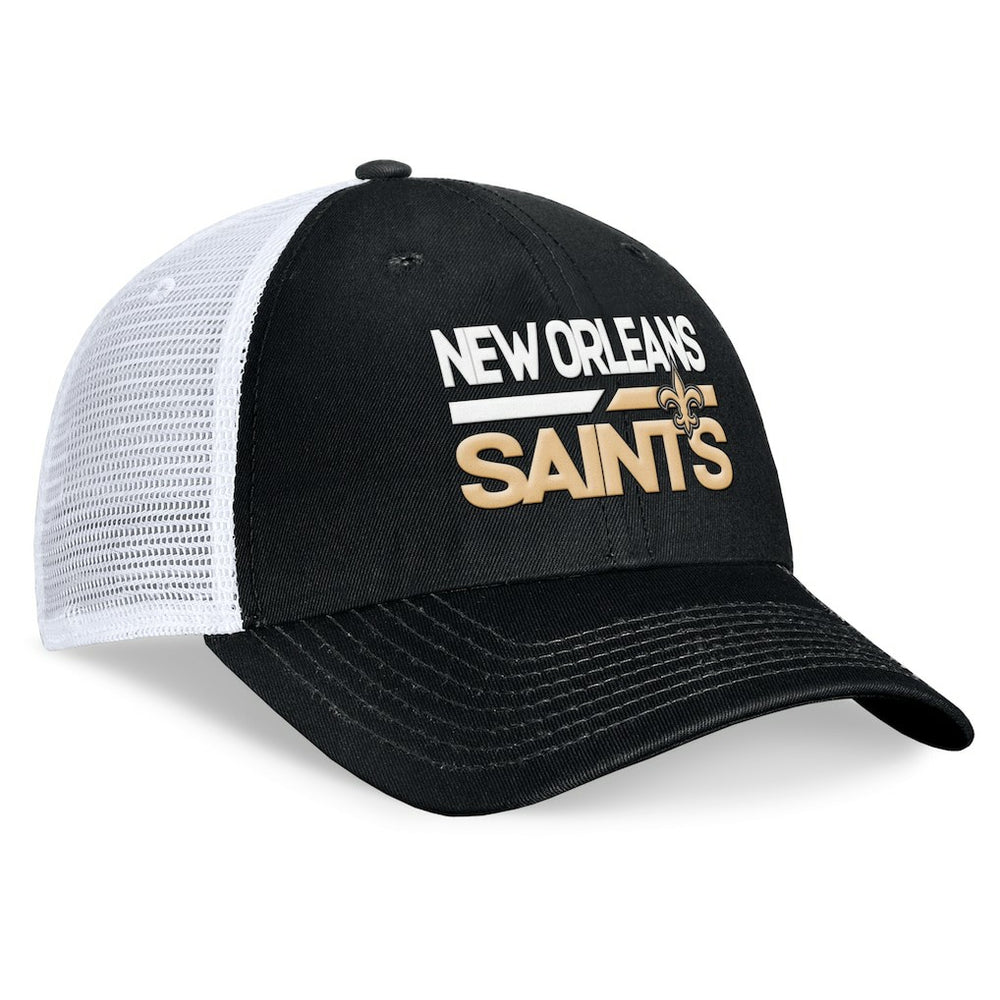 Fanatics New Orleans Saints Upper Trucker Adjustable Hat Black/White