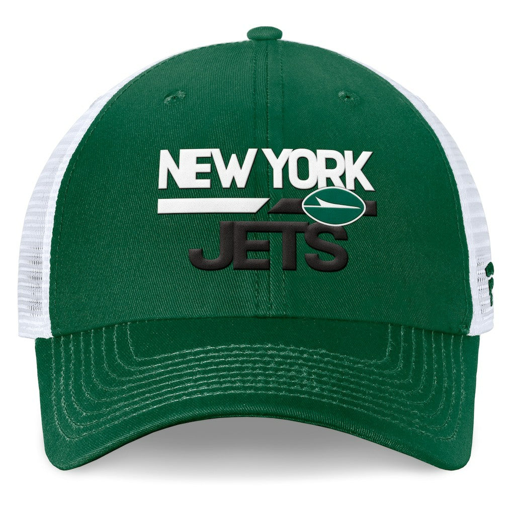 Fanatics New York Jets Upper Trucker Adjustable Hat Green/White