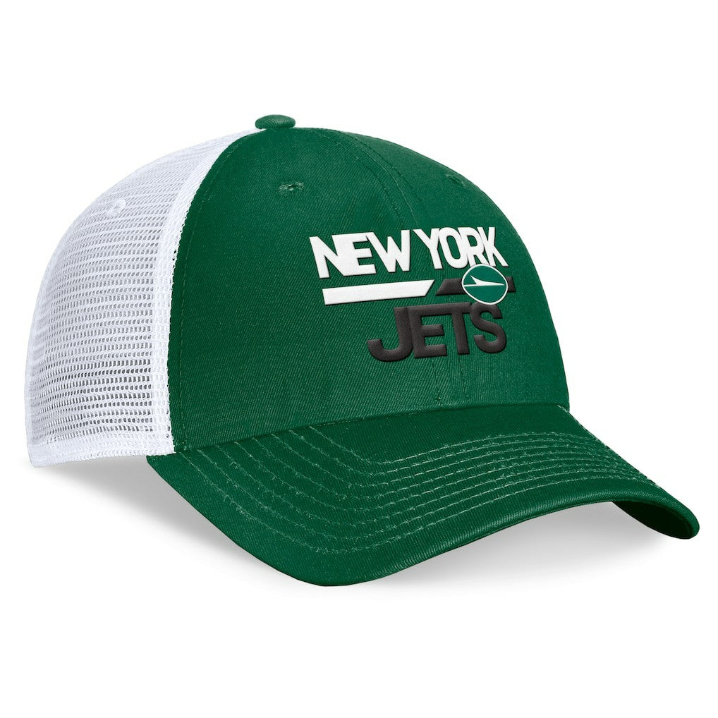 Fanatics New York Jets Upper Trucker Adjustable Hat Green/White