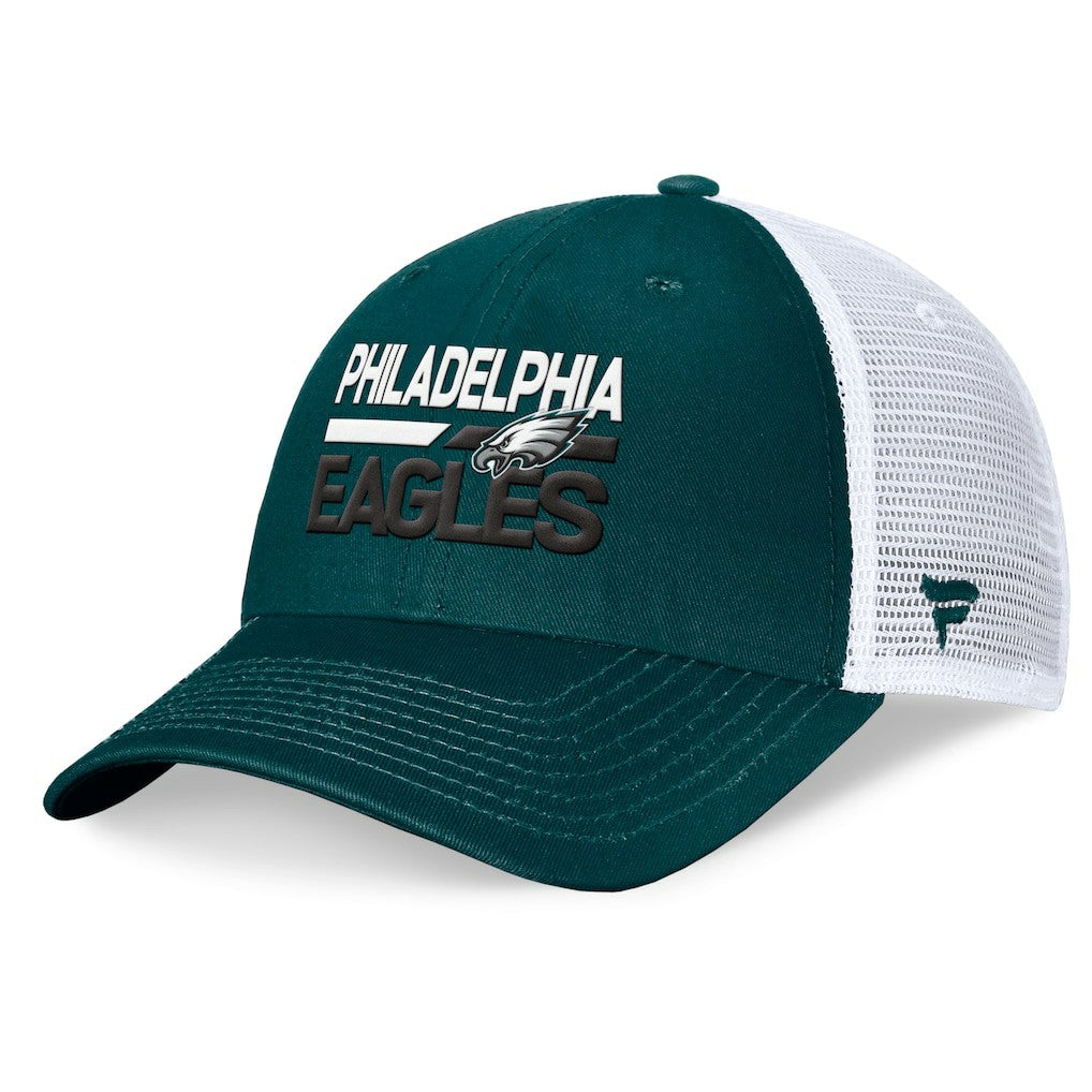 Fanatics Philadelphia Eagles Upper Trucker Adjustable Hat Midnight Green/White