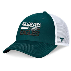 Fanatics Philadelphia Eagles Upper Trucker Adjustable Hat Midnight Green/White