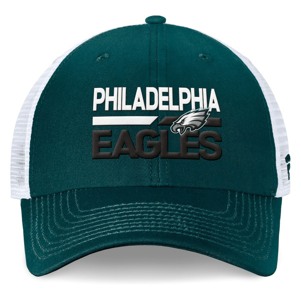 Fanatics Philadelphia Eagles Upper Trucker Adjustable Hat Midnight Green/White