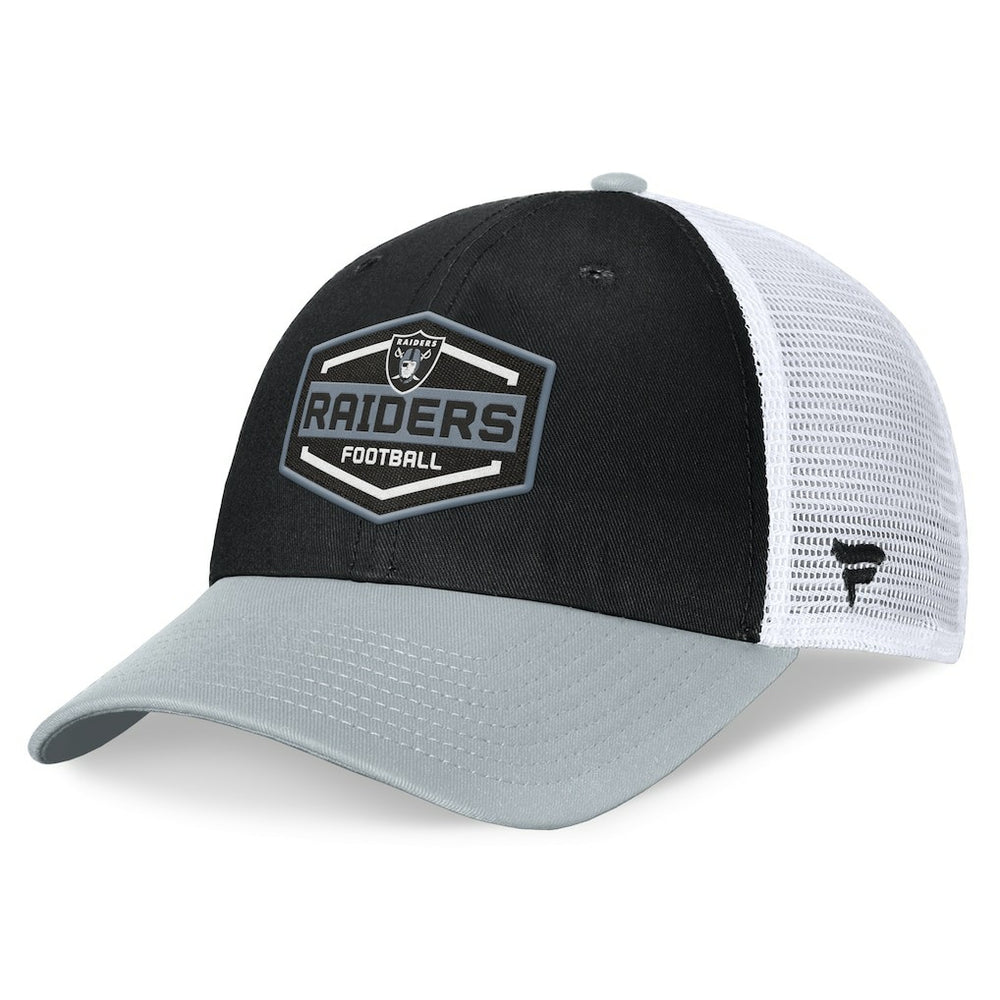 Fanatics Las Vegas Raiders Bench Trucker Adjustable Hat Black/Silver