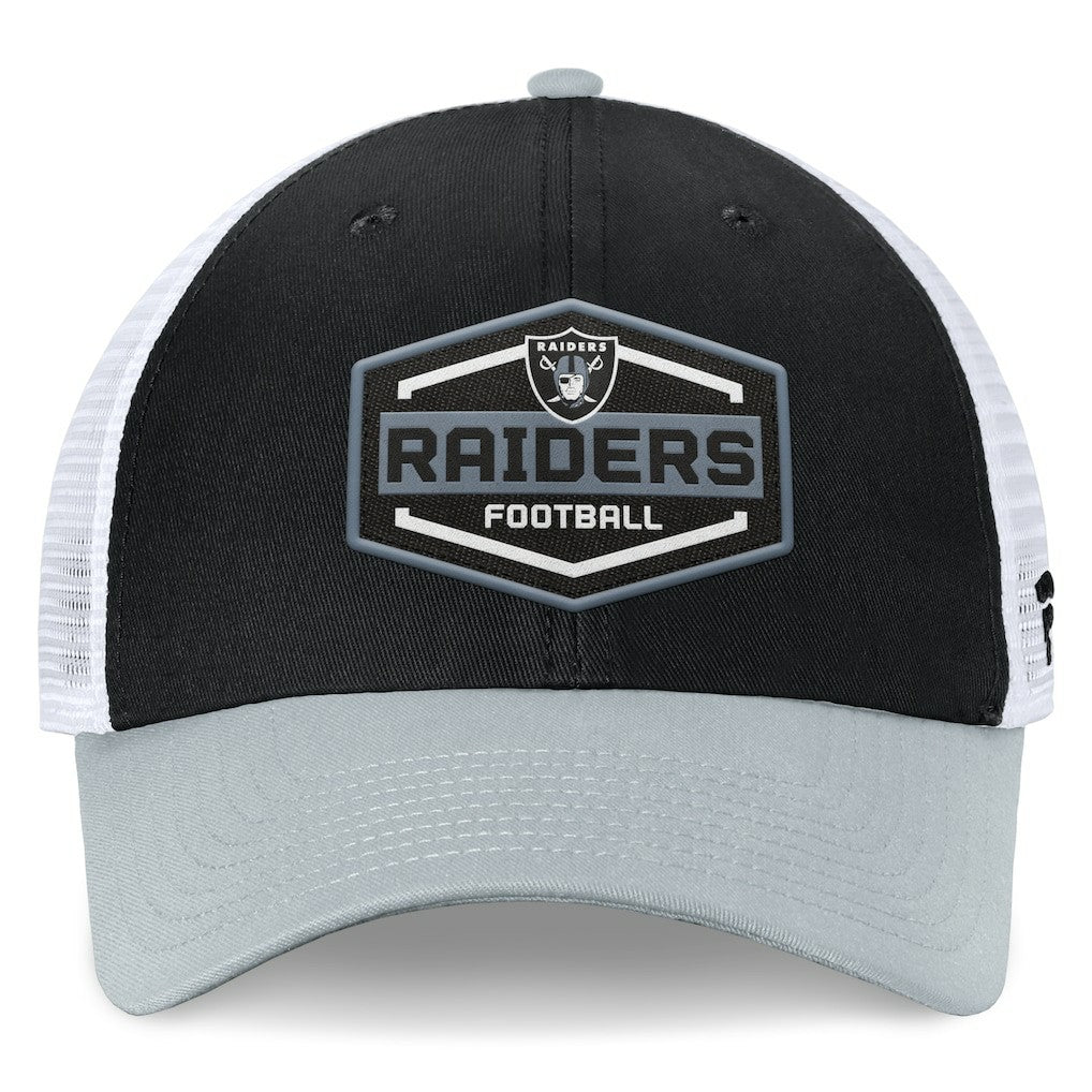 Fanatics Las Vegas Raiders Bench Trucker Adjustable Hat Black/Silver
