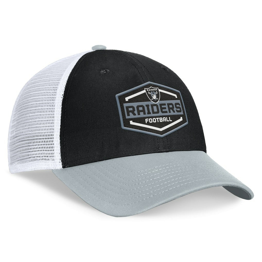 Fanatics Las Vegas Raiders Bench Trucker Adjustable Hat Black/Silver