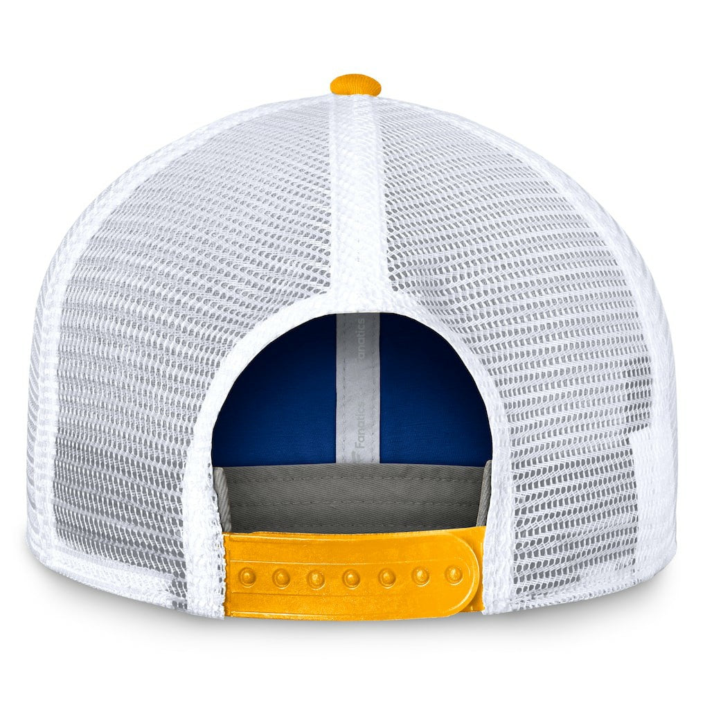 Fanatics Los Angeles Rams Bench Trucker Adjustable Hat Royal/Gold