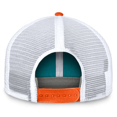 Fanatics Miami Dolphins Bench Trucker Adjustable Hat Aqua/Orange