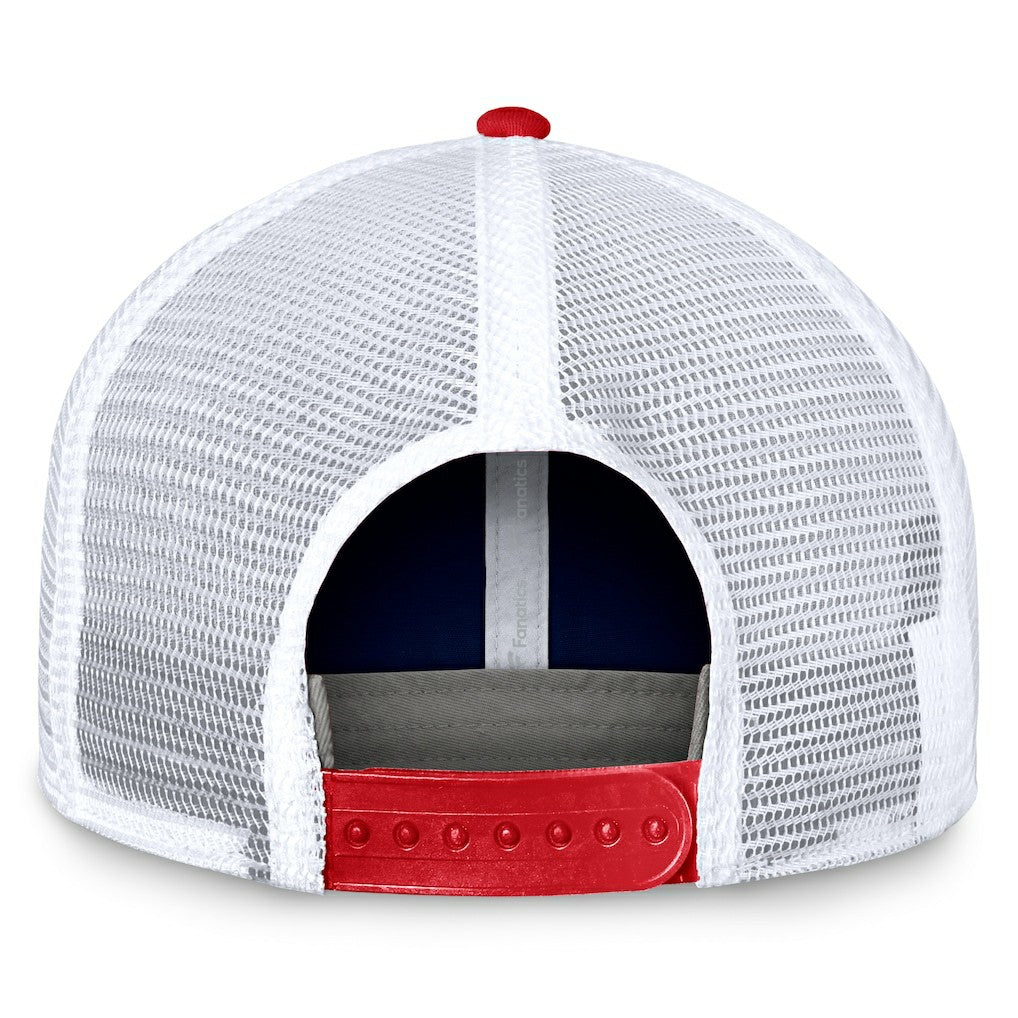 Fanatics New England Patriots Bench Trucker Adjustable Hat Navy/Red