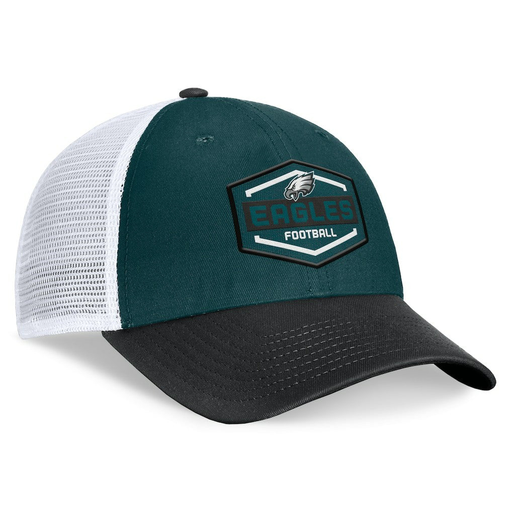 Fanatics Philadelphia Eagles Bench Trucker Adjustable Hat Midnight Green/Black