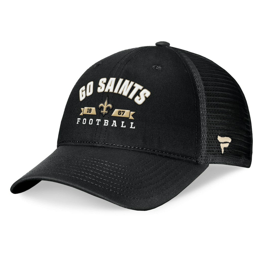 Fanatics New Orleans Saints Timeout Trucker Adjustable Hat Black