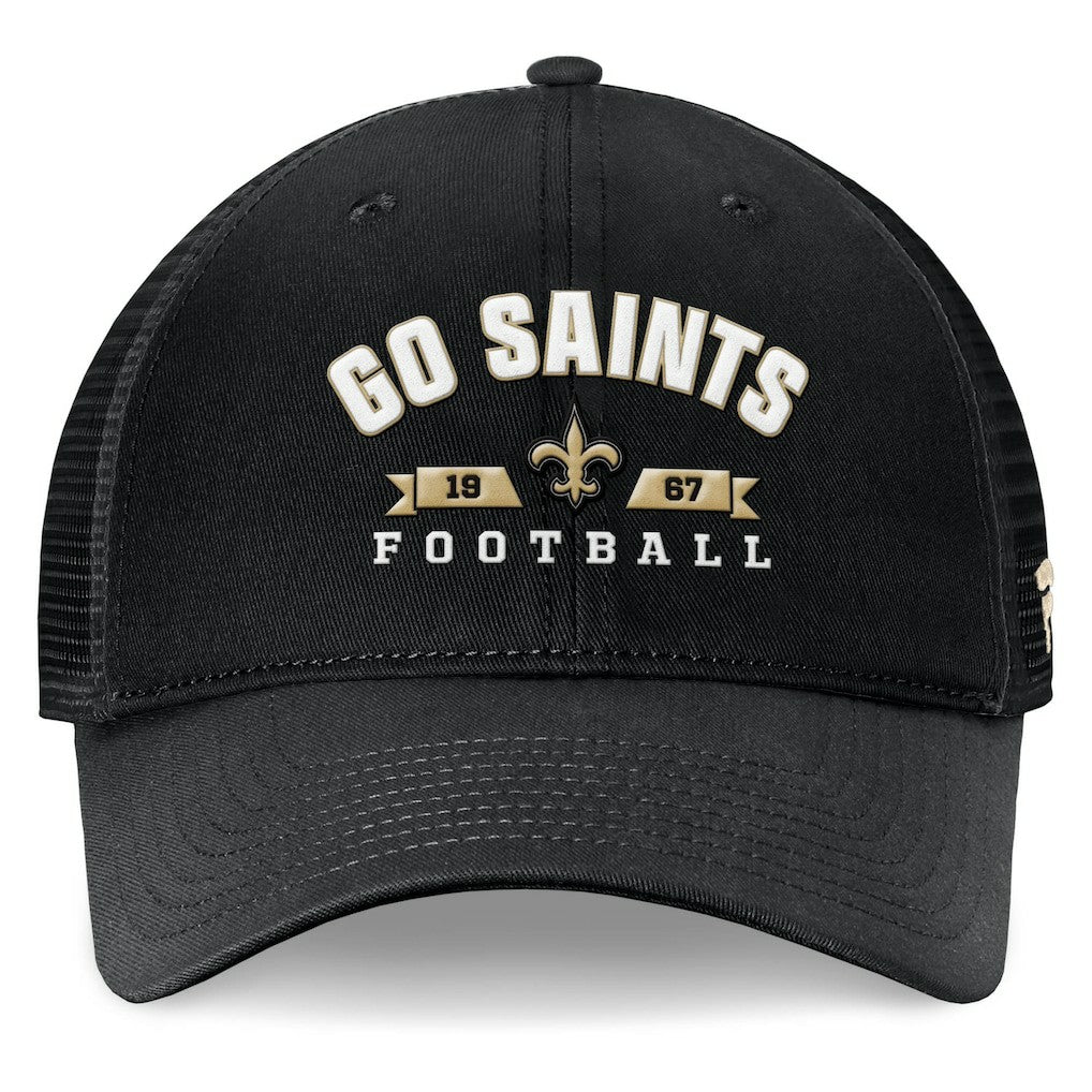 Fanatics New Orleans Saints Timeout Trucker Adjustable Hat Black