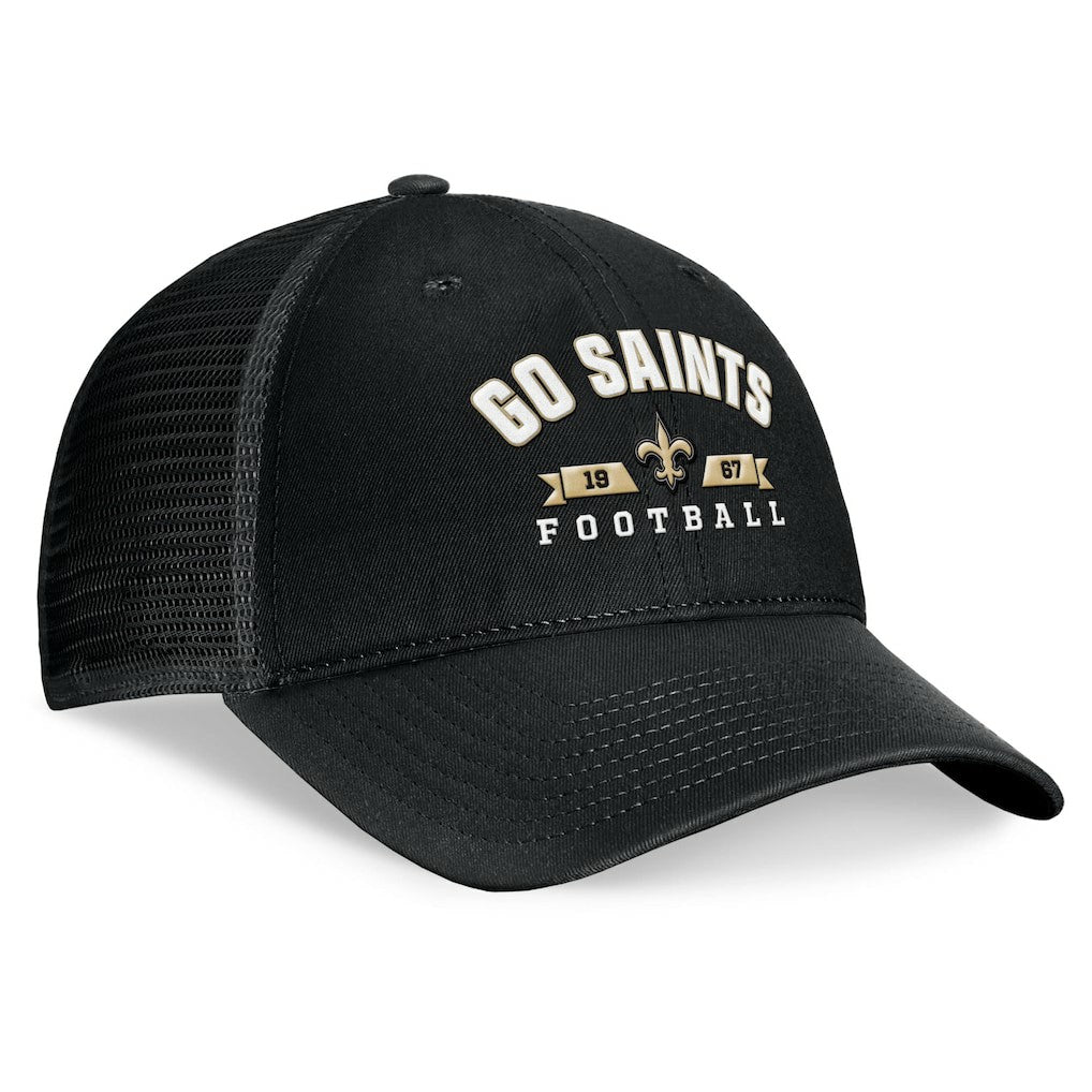 Fanatics New Orleans Saints Timeout Trucker Adjustable Hat Black