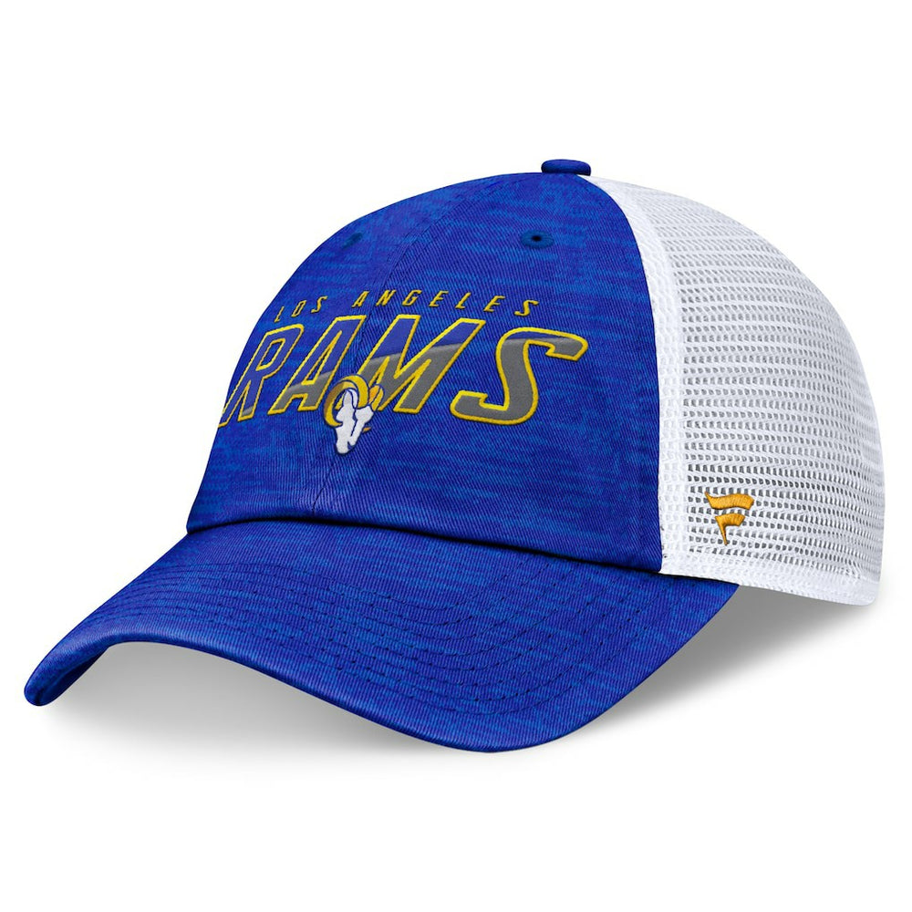 Fanatics Los Angeles Rams Challenge Trucker Adjustable Hat Heather Royal