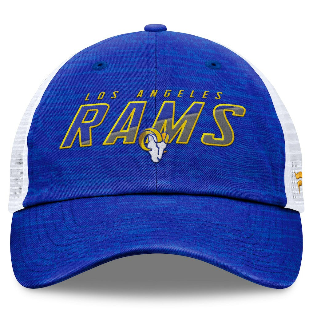 Fanatics Los Angeles Rams Challenge Trucker Adjustable Hat Heather Royal