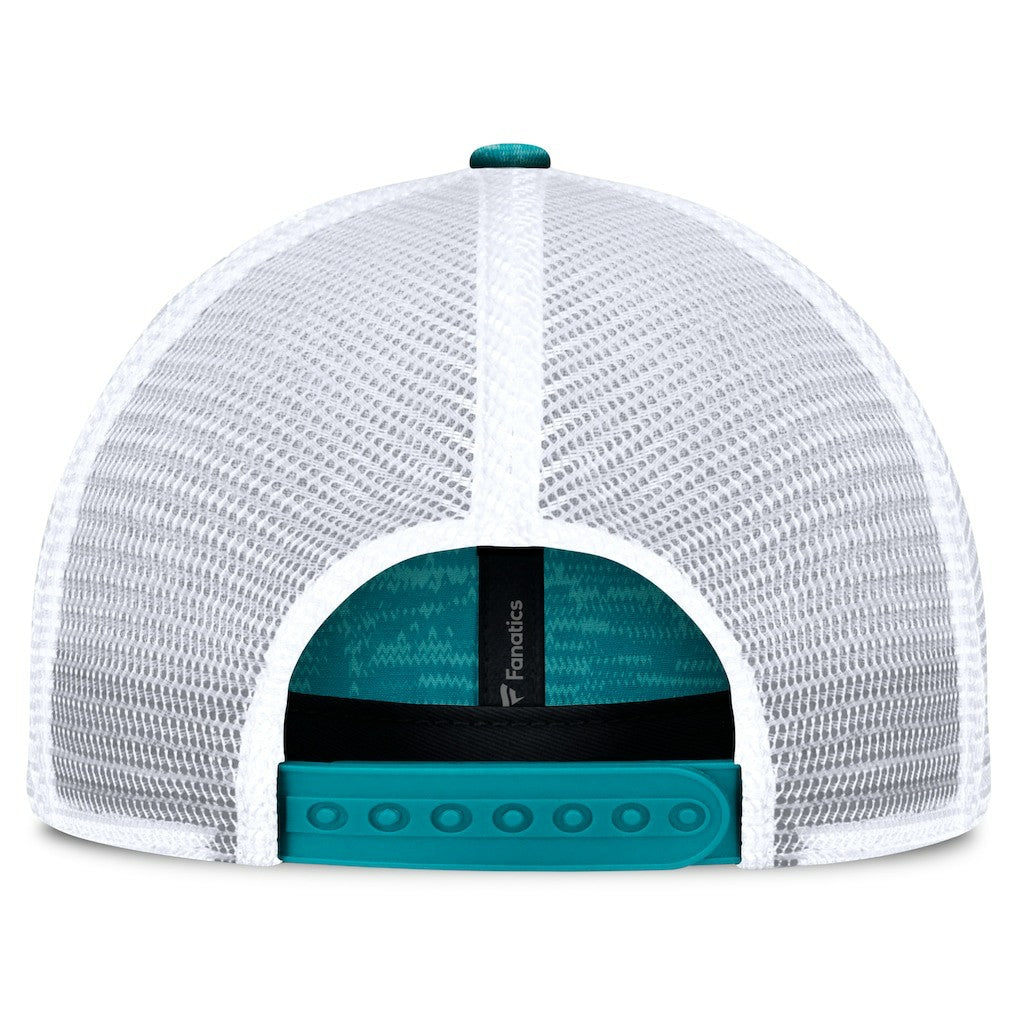 Fanatics Miami Dolphins Challenge Trucker Adjustable Hat Heather Aqua