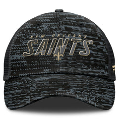 Fanatics New Orleans Saints Challenge Trucker Adjustable Hat Heather Black