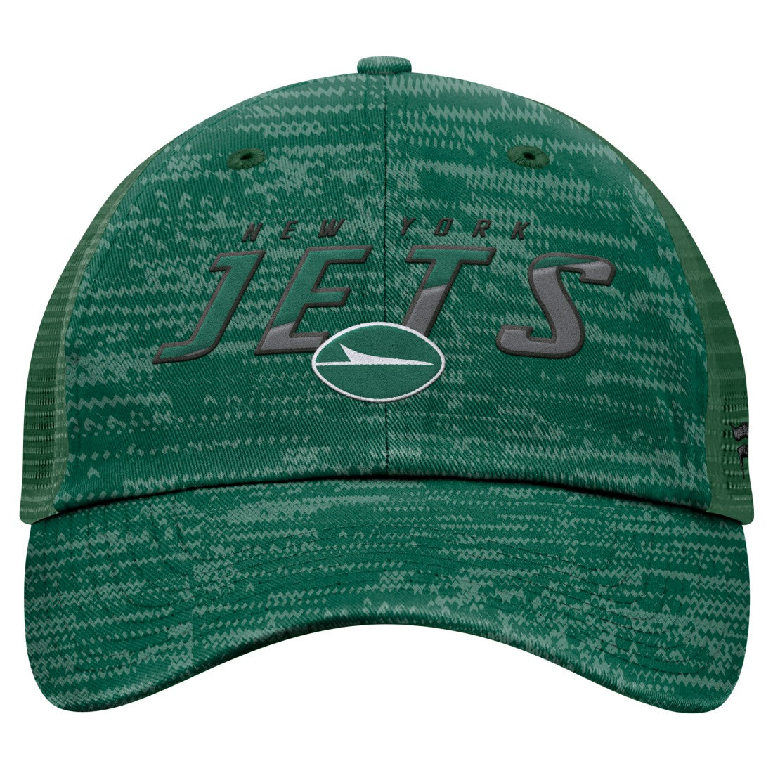 Fanatics New York Jets Challenge Trucker Adjustable Hat Heather Green