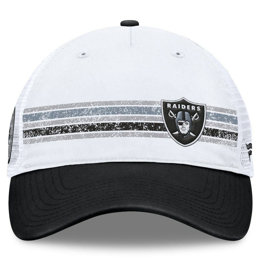 Fanatics Las Vegas Raiders Flawless Stripe Adjustable Hat White/Black