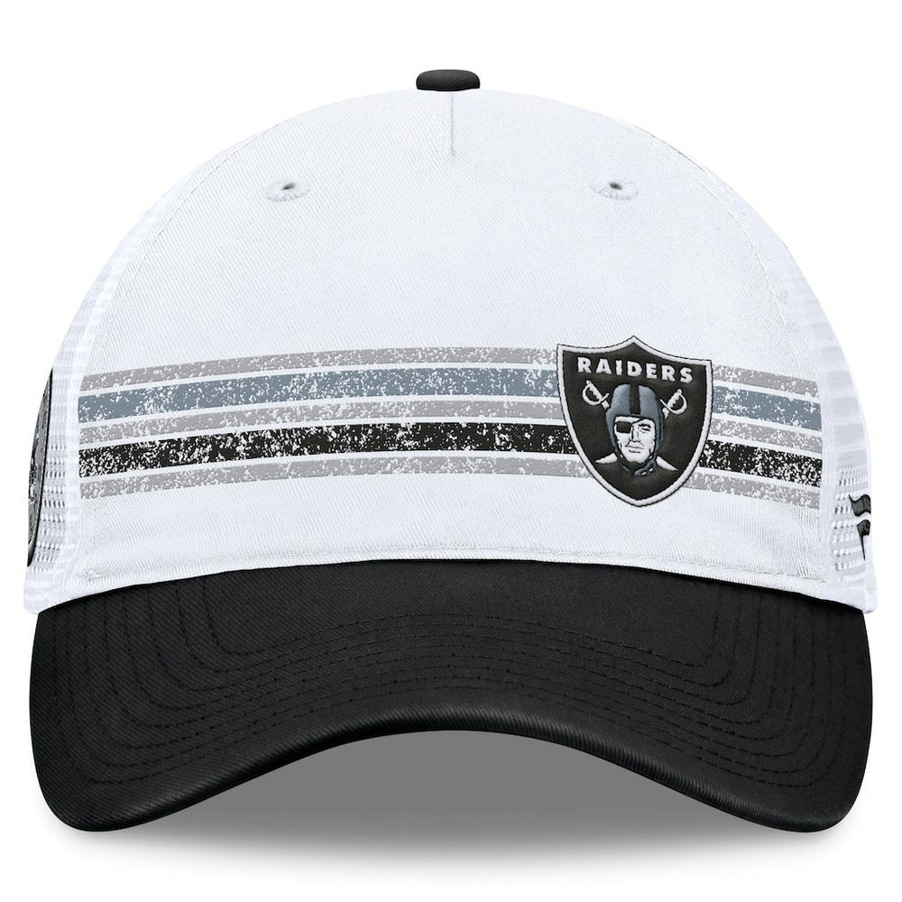 Fanatics Las Vegas Raiders Flawless Stripe Adjustable Hat White/Black