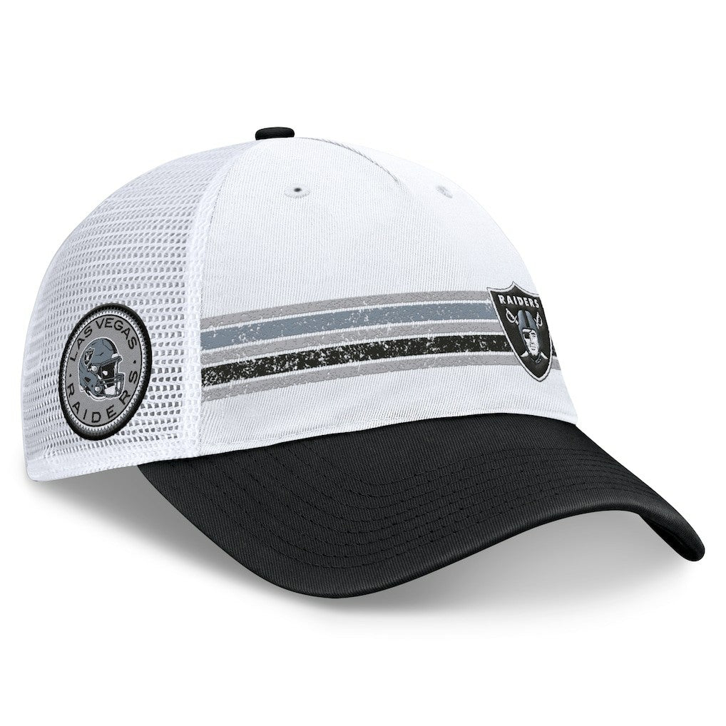Fanatics Las Vegas Raiders Flawless Stripe Adjustable Hat White/Black