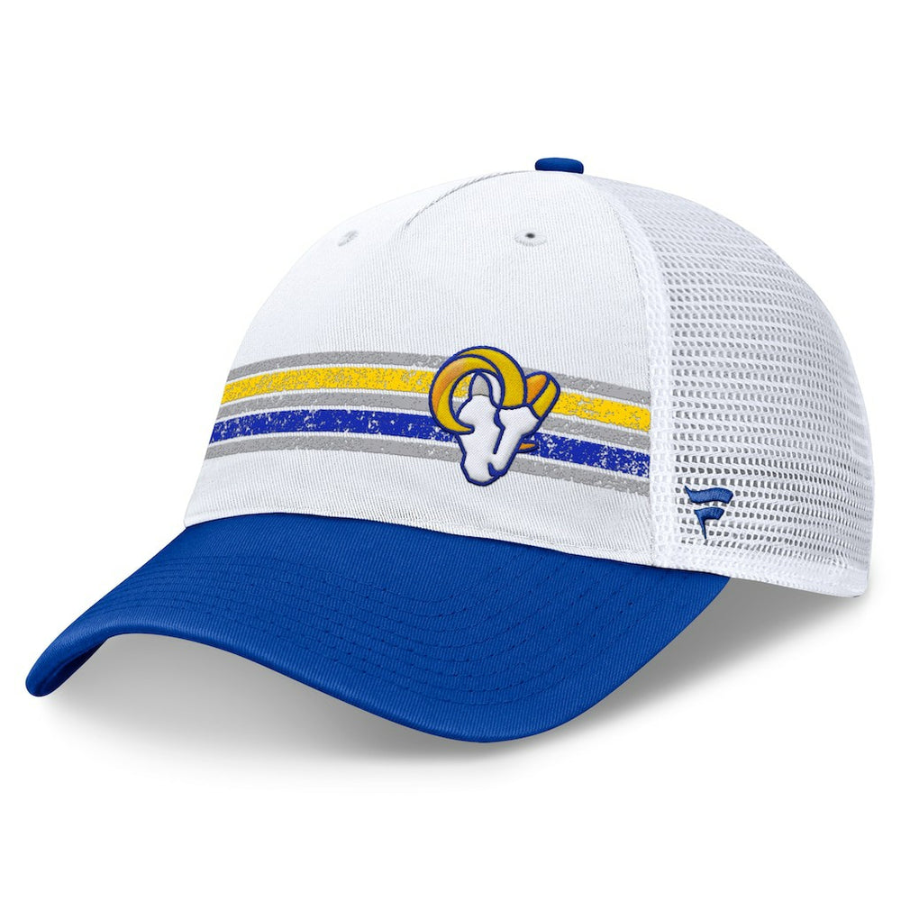 Fanatics Los Angeles Rams Flawless Stripe Adjustable Hat White/Royal