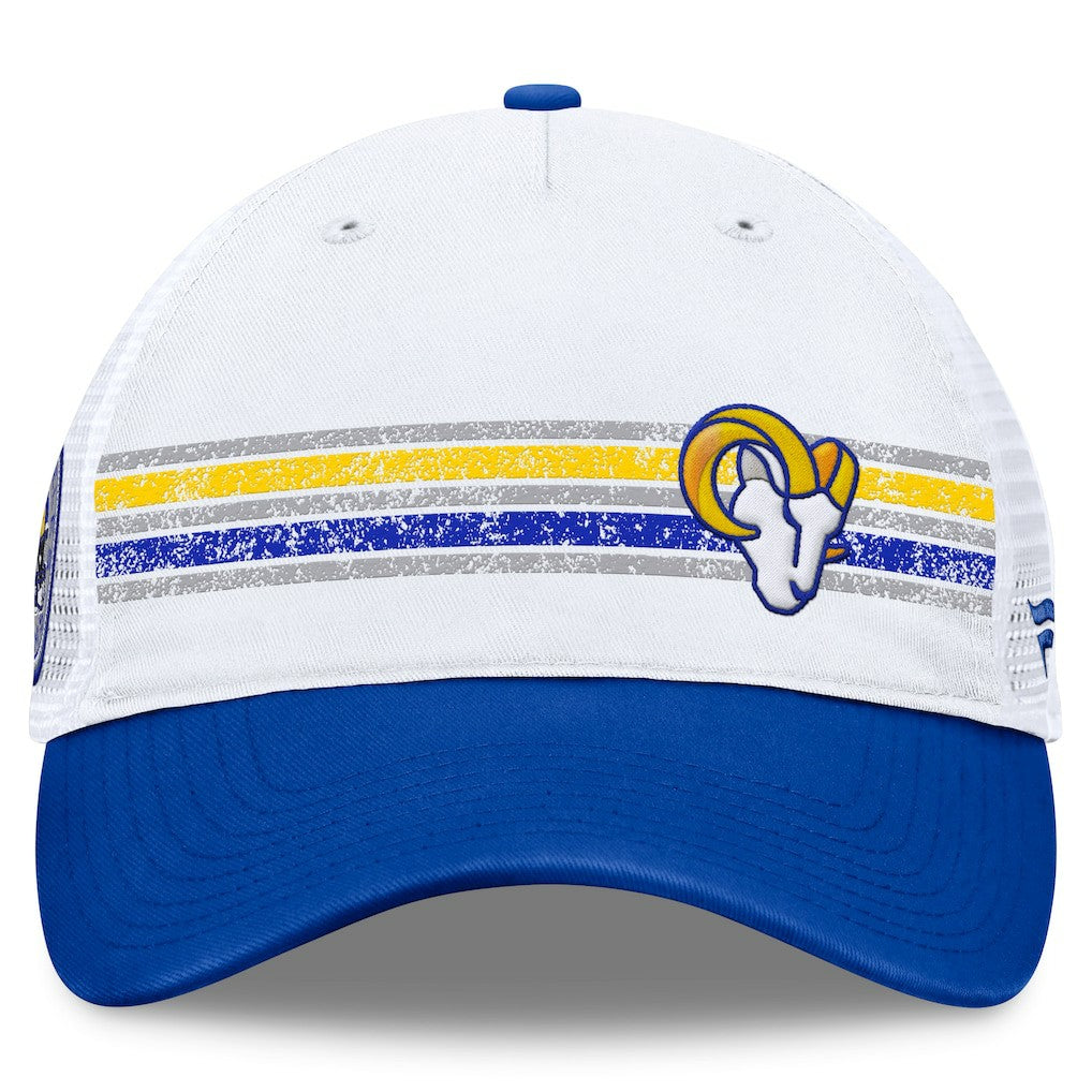 Fanatics Los Angeles Rams Flawless Stripe Adjustable Hat White/Royal