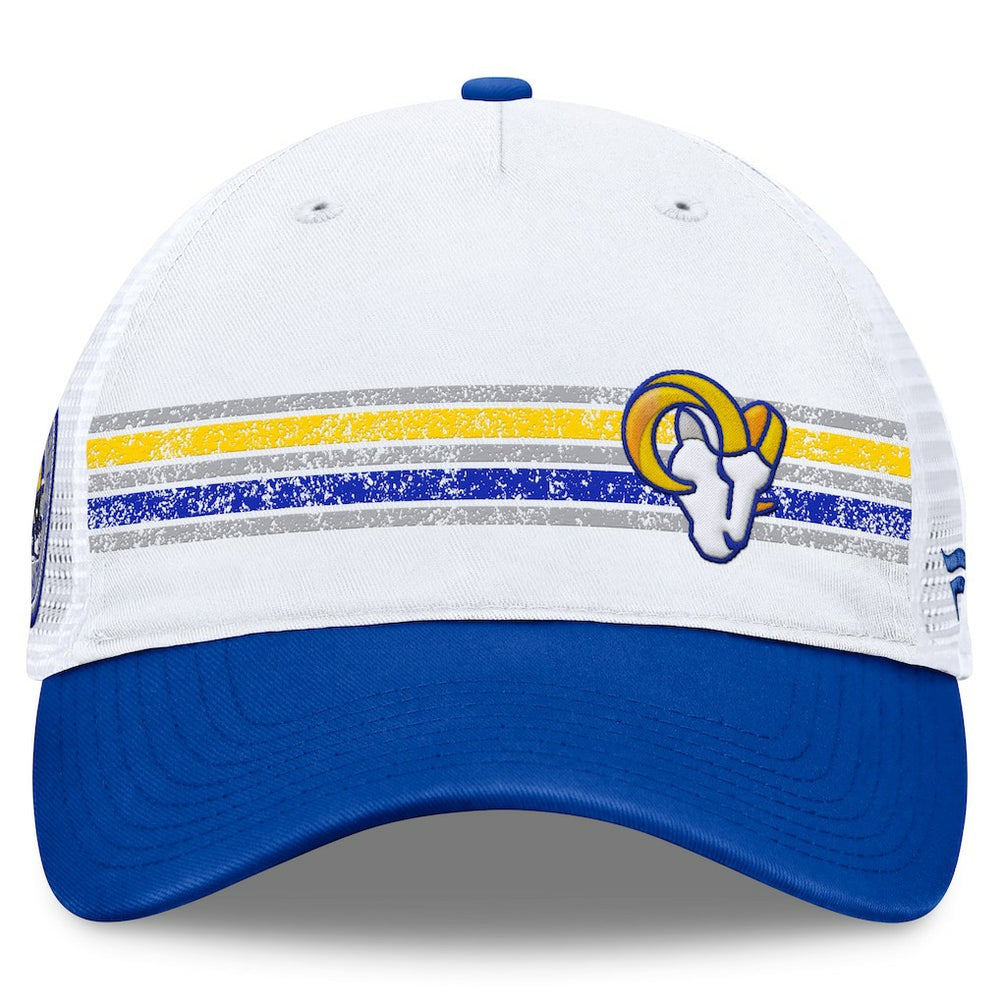 Fanatics Los Angeles Rams Flawless Stripe Adjustable Hat White/Royal