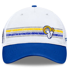 Fanatics Los Angeles Rams Flawless Stripe Adjustable Hat White/Royal