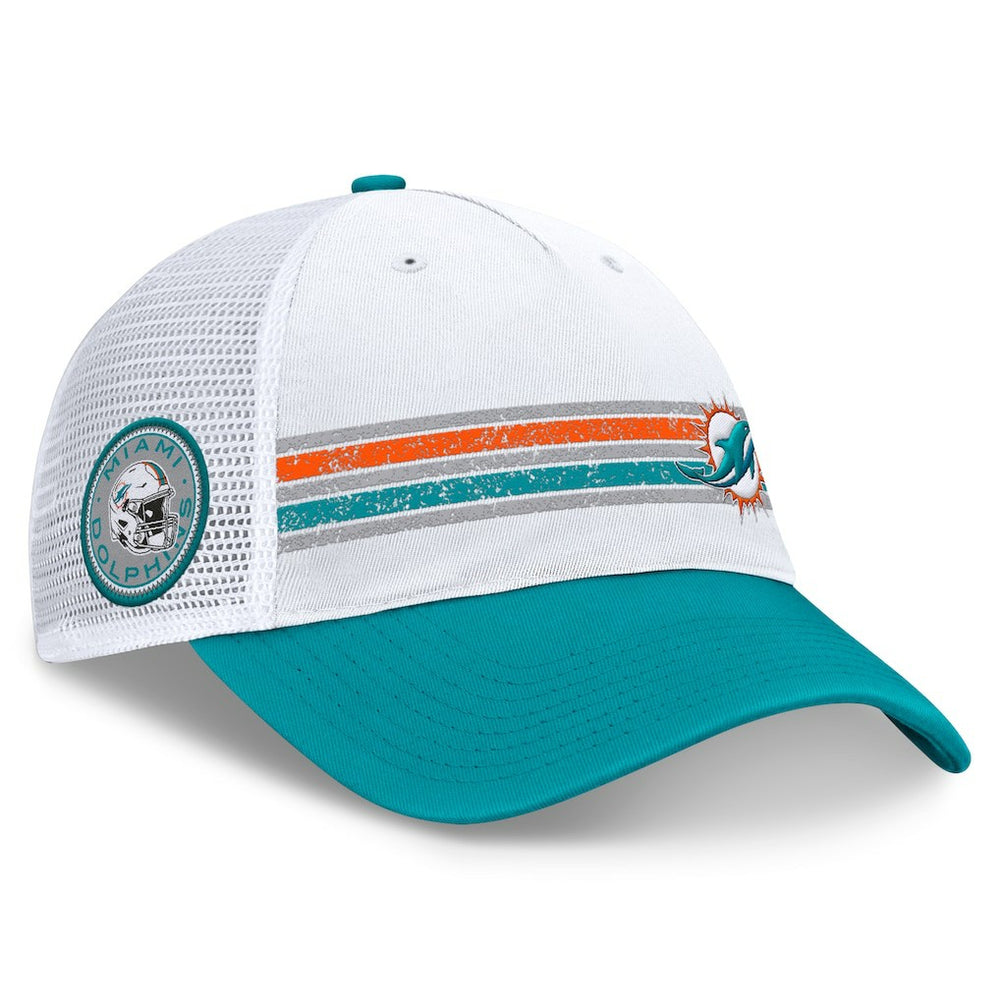 Fanatics Miami Dolphins Flawless Stripe Adjustable Hat White/Aqua