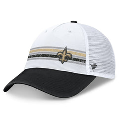 Fanatics New Orleans Saints Flawless Stripe Adjustable Hat White/Black