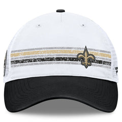 Fanatics New Orleans Saints Flawless Stripe Adjustable Hat White/Black