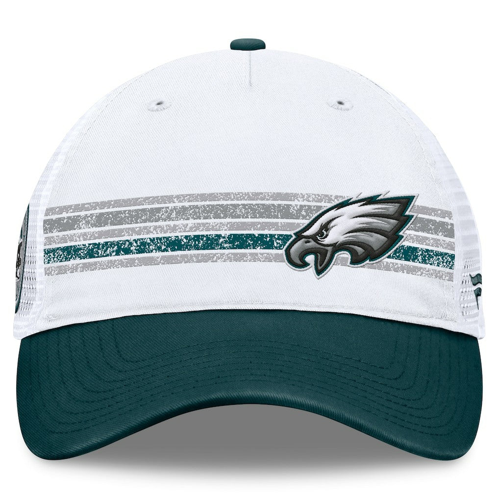 Fanatics Philadelphia Eagles Flawless Stripe Adjustable Hat White/Midnight Green