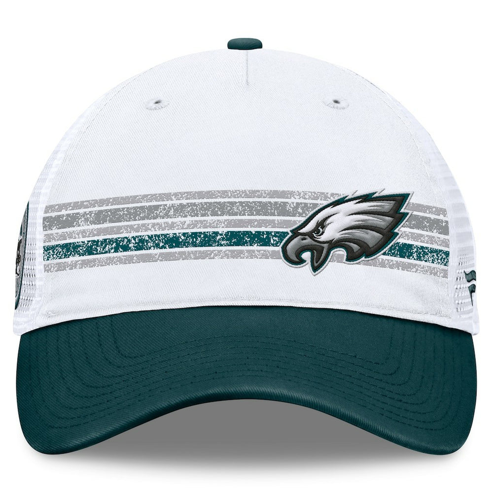 Fanatics Philadelphia Eagles Flawless Stripe Adjustable Hat White/Midnight Green